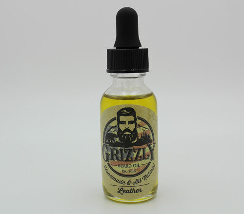 Leather Grizzly Beard Oil